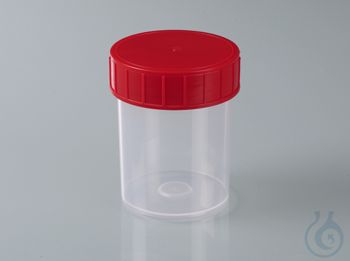 Sample beaker with cover, PP/LDPE, aseptic, 125 ml