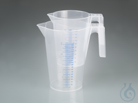 Maatbeker, stapelbaar 1000 ml PP, transparant Steriliseerbaar Onbreekbaar Goede chemische...