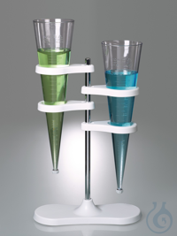 Stand for Imhoff sedimentation funnels, from Ø90mm The stand for sedimentation funnels is used to...