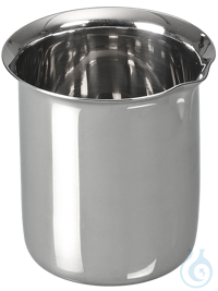 Laboratory beaker stainless steel, AISI 304, 100ml Griffin beaker, stainless steel beaker with...