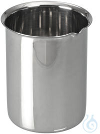 Laboratory beaker stainless steel, AISI 304, 500ml Griffin beaker, stainless steel beaker with...