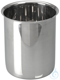 Laboratory beaker stainless steel, AISI 304, 1000 ml Griffin beaker, stainless steel beaker with...