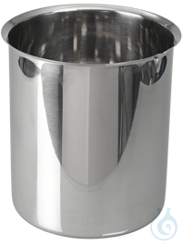Laboratory beaker stainless steel, AISI 304, 3000 ml Griffin beaker, stainless steel beaker with...