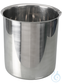 Laboratory beaker stainless steel, AISI 304, 5000 ml Griffin beaker, stainless steel beaker with...