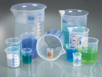 Laboratory/ Griffin beaker PP, 600 ml, blue scale Laboratory beakers according to ISO 7056, based...