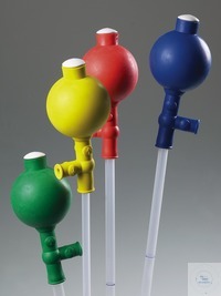 Safety pipetting-ball, green, pipettes to 100 ml Peleus ball, simple pipetting aid. Evacuation...