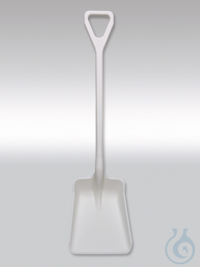 Shovel for foodstuffs, PP white, WxDxL 28x36x111cm Polypropylene's easy-to-clean, smooth and...