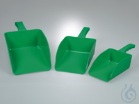 Filling scoop industry, PP green, WxDxL 17x23x36cm With anti-static additive, ideal for robust...