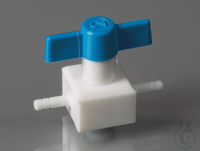 3-weg ventiel PTFE 4.5/2 Drukbestendig tot max. 1 bar Geschikt voor vacuüm tot 10¯¹ mm Hg...