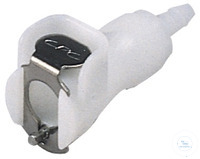 CPC coupling, POM, female, w/ valve, nozzle Ø6,4mm