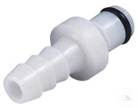CPC coupling, PP, male, w/ valve, nozzle Ø 6,4 mm