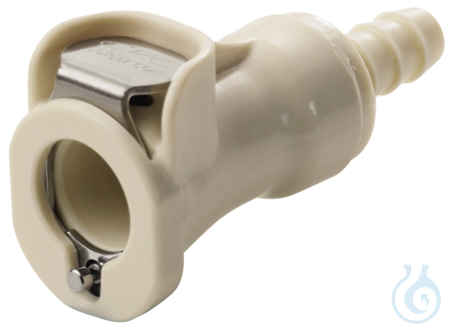CPC coupling, POM, female, w/ valve, nozzle &Os...