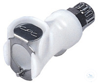 CPC coupling, PP, female, w/ valve, screw Ø 6x8 mm