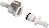 CPC snelkoppeling NW 64 POM vrouwelijk zonder ventiel, 3/8'' NPT 100% plastic Veer /...