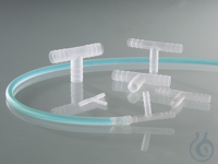 T-Schlauchverbinder, PVDF, f. Ø 3-5mm, zylindrisch T-Schlauchtüllen zum Verbinden von Schläuchen,...