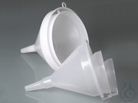 Barrel funnel, PE, outer-Ø 430 mm, outlet-Ø 37 mm Funnels with suspension eyelet for safe filling...