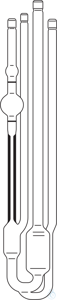 541 10, Ubbelohde viscometer (DIN), calibrated for automatic measurements,...