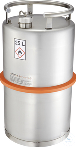 Safety barrel (25 liters) with screw cap and pressure control valve: 25K