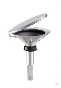 Funnel flat with plastic-cap (PE), closure head and flame trap: TK50-180...