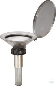 Funnel flat with plastic-cap (PE), closure head and flame trap: TK71-180