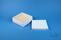 FoxBox 50 / 10x10 Fächer, weiß, Höhe 52 mm, Karton spezial, Rastereinsatz...