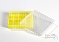 EPPi® Cryobox 0.5 / 10x10 divider, yellow, height 34 mm fix, with ID code,...