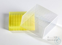 EPPi® Cryobox 4.0 / 10x10 divider, yellow, height 79 mm fix, with ID code,...