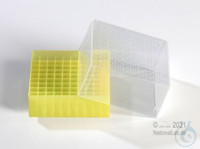 EPPi® Cryobox 5.0 / 10x10 divider, yellow, height 94 mm fix, with ID code,...