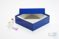 ALPHA Box 50 / 1x1 without divider, blue, height 50 mm, cardboard standard....