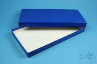 ALPHA Box 25 long2 / 1x1 without divider, blue, height 25 mm, cardboard...