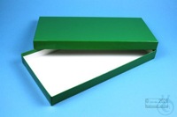 ALPHA Box 25 long2 / 1x1 without divider, green, height 25 mm, cardboard...