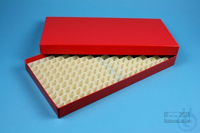 ALPHA Box 25 long2 / 16x32 divider, red, height 25 mm, cardboard standard....