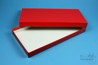 ALPHA Box 25 long2 / 1x1 without divider, red, height 25 mm, fiberboard...