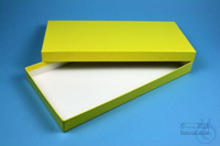 ALPHA Box 25 long2 / 1x1 without divider, yellow, height 25 mm, cardboard...