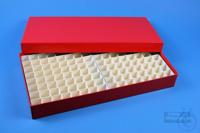 ALPHA Box 32 long2 / 13x26 divider, red, height 32 mm, cardboard special....