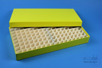 ALPHA Box 32 long2 / 13x26 divider, yellow, height 32 mm, cardboard standard....