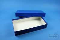 ALPHA Box 50 long2 / 1x1 without divider, blue, height 50 mm, fiberboard...