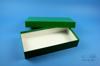 ALPHA Box 50 long2 / 1x1 without divider, green, height 50 mm, fiberboard...