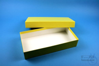 ALPHA Box 50 long2 / 1x1 without divider, yellow, height 50 mm, fiberboard...