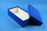 ALPHA Box 75 long2 / 1x1 without divider, blue, height 75 mm, cardboard...