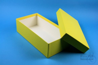 ALPHA Box 75 long2 / 1x1 without divider, yellow, height 75 mm, cardboard...