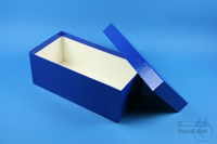 ALPHA Box 100 long2 / 1x1 without divider, blue, height 100 mm, cardboard...