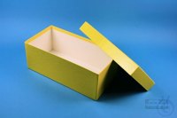ALPHA Box 100 long2 / 1x1 without divider, yellow, height 100 mm, fiberboard...