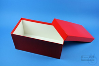ALPHA Box 130 long2 / 1x1 without divider, red, height 130 mm, cardboard...
