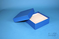 BRAVO Box 50 / 1x1 without divider, blue, height 50 mm, cardboard special....
