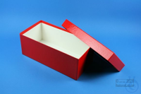 BRAVO Box 100 long2 / 1x1 without divider, red, height 100 mm, cardboard...