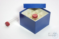 CellBox Maxi / 4x4 vakken, blauw, hoogte 128 mm, karton speciaal. CellBox...