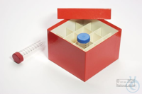 CellBox Maxi / 4x4 vakken, rood, hoogte 128 mm, karton speciaal. CellBox Maxi...