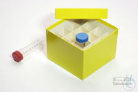 CellBox Maxi / 4x4 vakken, geel, hoogte 128 mm, karton speciaal. CellBox Maxi...