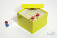 CellBox Maxi / 6x6 divider, yellow, height 128 mm, cardboard special.